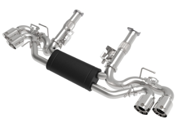 Picture of aFe MACH Force-Xp 3in to 2-1-2in 304SS Cat-Back 2020 Chevy Corvette C8 6-2L - Polished Tip
