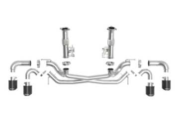 Picture of aFe MACH Force-Xp 3in to 2-1-2in 304SS Cat-Back No Muff- 2020 Chevy Corvette 6-2L - Carbon Tip