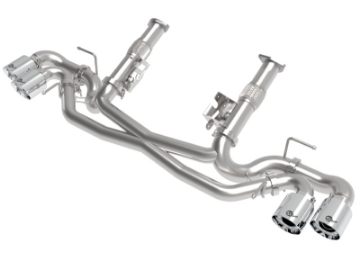 Picture of aFe MACH Force-Xp 3in to 2-1-2in 304SS Cat-Back No Muff- 2020 Chevy Corvette 6-2L- Polished Tip