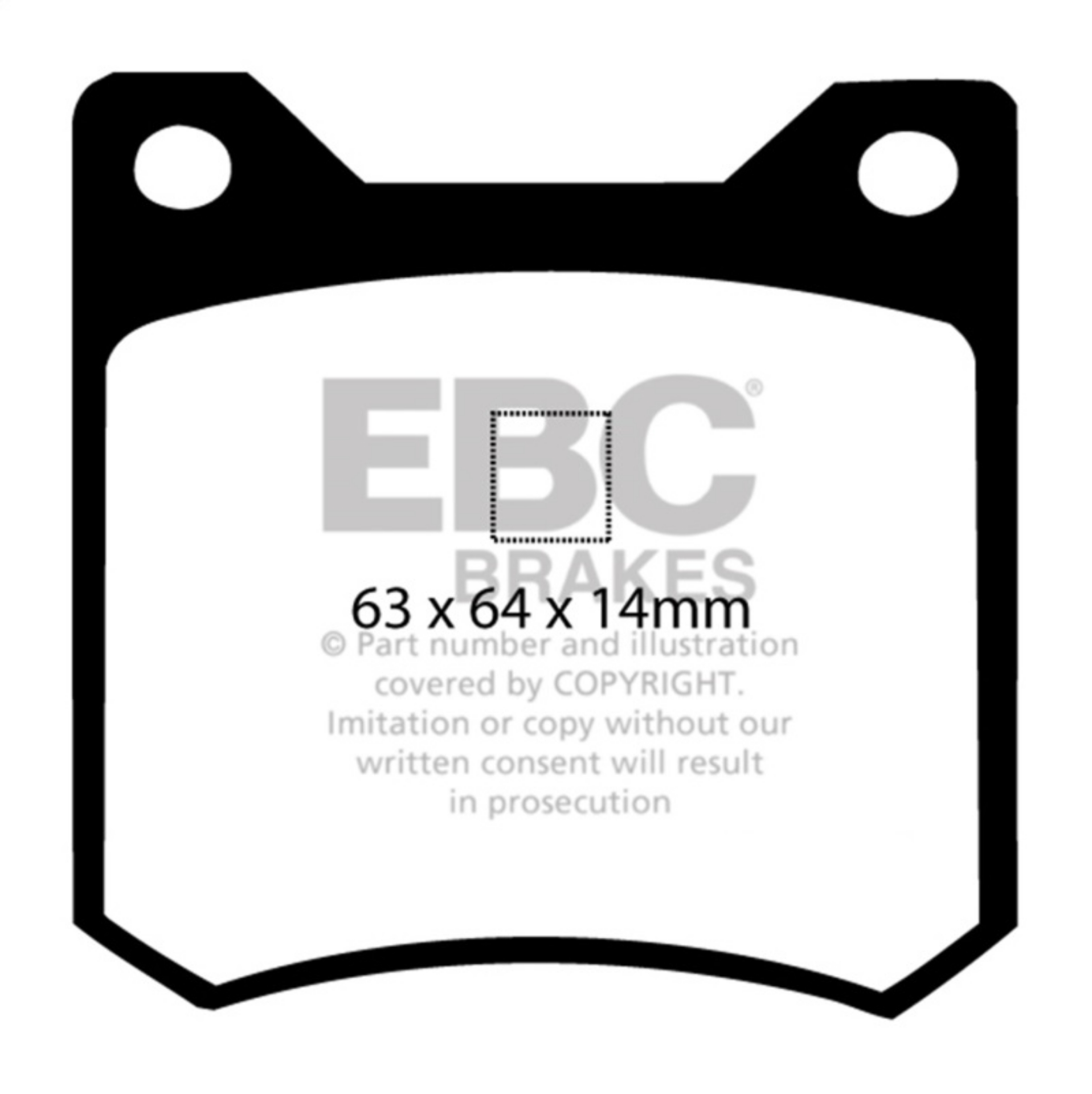 Picture of EBC 72-84 De Tomaso Pantera 5-7 GTS Yellowstuff Rear Brake Pads