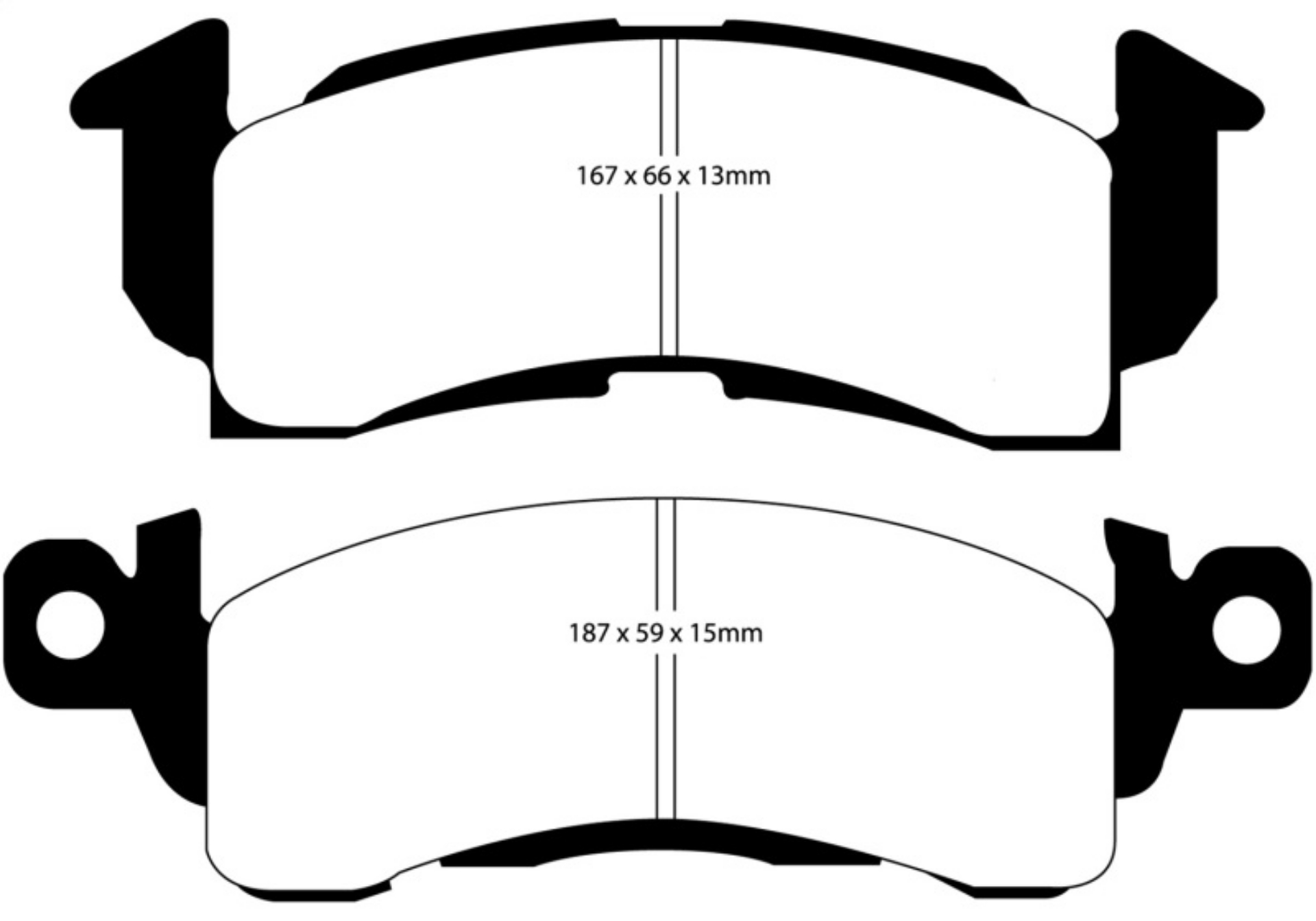 Picture of EBC 73-74 Buick Apollo 4-1 Yellowstuff Front Brake Pads