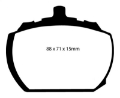 Picture of EBC 73-76 Mg MGB GT V8 3-5 Greenstuff Front Brake Pads