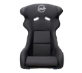 Picture of NRG FRP Bucket Seat - White Finish with Arrow Embroidery And Blue Side Mount Bracket