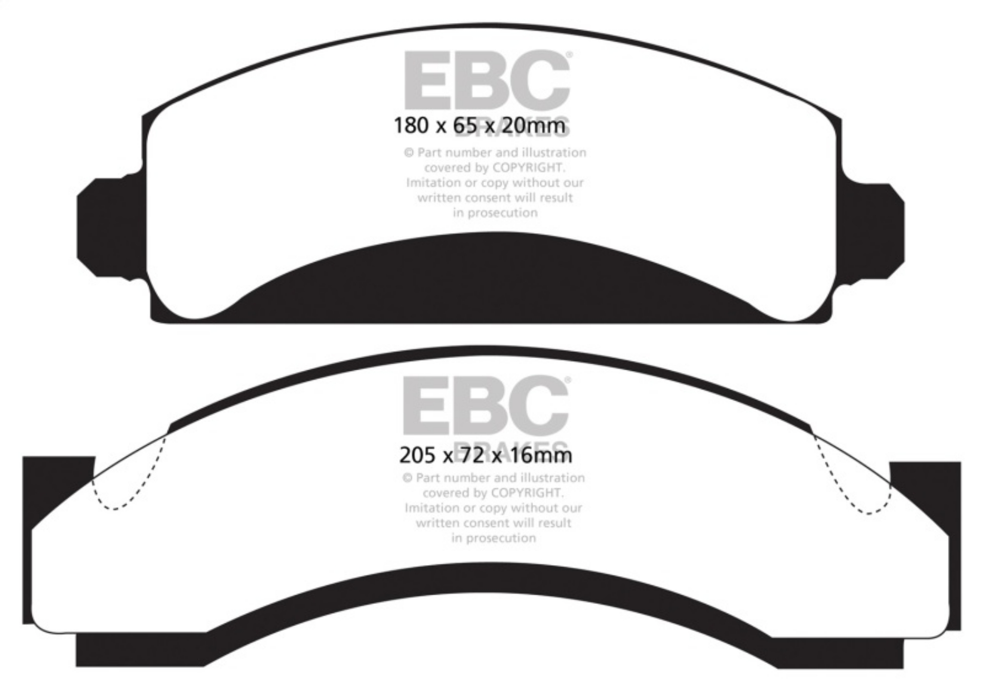 Picture of EBC 74-80 Chevrolet C30 JB8 Yellowstuff Front Brake Pads