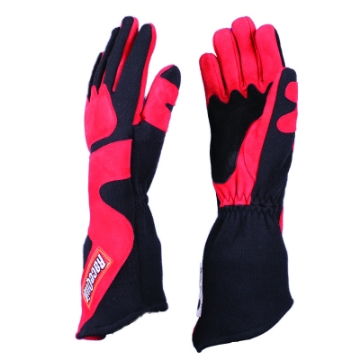 Picture of RaceQuip SFI-5 Red-Black Large Long Angle Cut Glove