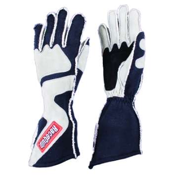 Picture of RaceQuip SFI-5 Gray-Black Medium Outseam Angle Cut Glove