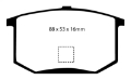 Picture of EBC 75-80 Lotus Esprit 2-0 Greenstuff Rear Brake Pads