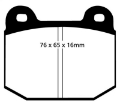 Picture of EBC 75-80 Lotus Esprit 2-0 Redstuff Front Brake Pads