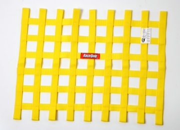 Picture of RaceQuip Yellow 18in H x 24W SFI Ribbon Window Net