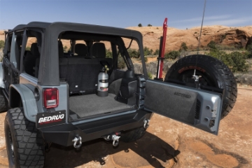 Picture of BedRug 11-16 Jeep JK Unlimited 4Dr Rear 5pc BedTred Cargo Kit Incl Tailgate & Tub Liner