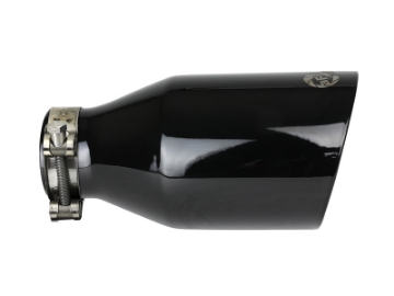 Picture of aFe MACH Force-Xp 409 SS Clamp-On Exhaust Tip 2-5in- Inlet - 4-5in- Outlet - 9in- L - Black