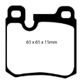 Picture of EBC 77-90 Porsche 911 3-3 Turbo Redstuff Rear Brake Pads