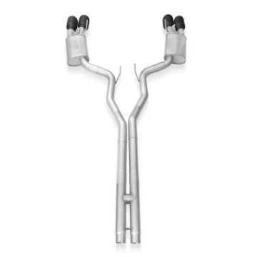 Picture of Stainless Works 2020 Ford GT500 Legend Catback H-Pipe Exhaust Factory Connect - Black Tips