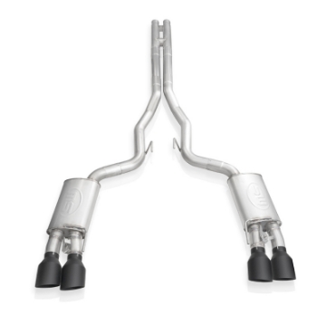 Picture of Stainless Works 2020 Ford GT500 Redline Catback H-Pipe Exhaust Factory Connect - Black Tips