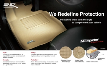 Picture of 3D MAXpider 2016-2021 Honda Pilot Cross Fold Behind 2nd Row Kagu Cargo Liner - Black