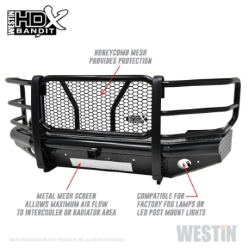 Picture of Westin-HDX Bandit 15-19 Chevrolet Silverado 2500-3500 Front Bumper - Black