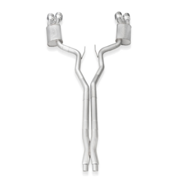 Picture of Stainless Works 2020 Ford GT500 Legend Catback X-Pipe Exhaust Factory Connect - Polished Tips