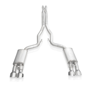 Picture of Stainless Works 2020 Ford GT500 Redline Catback X-Pipe Exhaust Factory Connect - Polished Tips