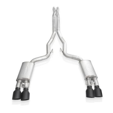 Picture of Stainless Works 2020 Ford GT500 Redline Catback X-Pipe Exhaust Factory Connect - Black Tips