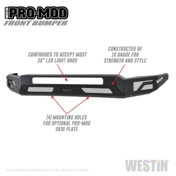 Picture of Westin 2011-2016 Ford F-250-350-450-550 Super Duty Pro-Mod Front Bumper - Textured Black