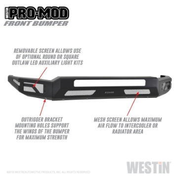 Picture of Westin 2011-2016 Ford F-250-350-450-550 Super Duty Pro-Mod Front Bumper - Textured Black