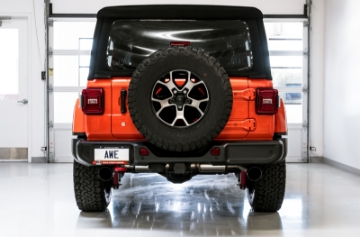 Picture of AWE Tuning 2018+ Jeep Wrangler JL-JLU Tread Edition Axle-Back Dual Exhaust - Diamond Black Tips
