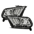 Picture of AlphaRex 10-12 Ford Mustang PRO-Series Projector Headlights Plank Style Chrome w-Top-Bottom DRL