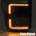 Picture of AlphaRex 11-16 Ford F-250 SD PRO-Series Projector Headlights Plank Style Alpha Black w-Seq Signal