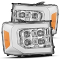 Picture of AlphaRex 07-14 GMC 2500HD NOVA LED Proj Headlight Plank Style Matte Blk w-Activ Light-Seq Signal-DRL