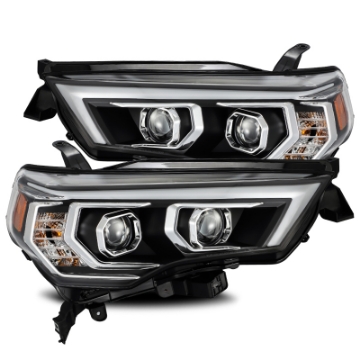 Picture of AlphaRex 14-20 Toyota 4Runner PRO-Series Projector Headlights Plank Style Black w-Sequential Signal