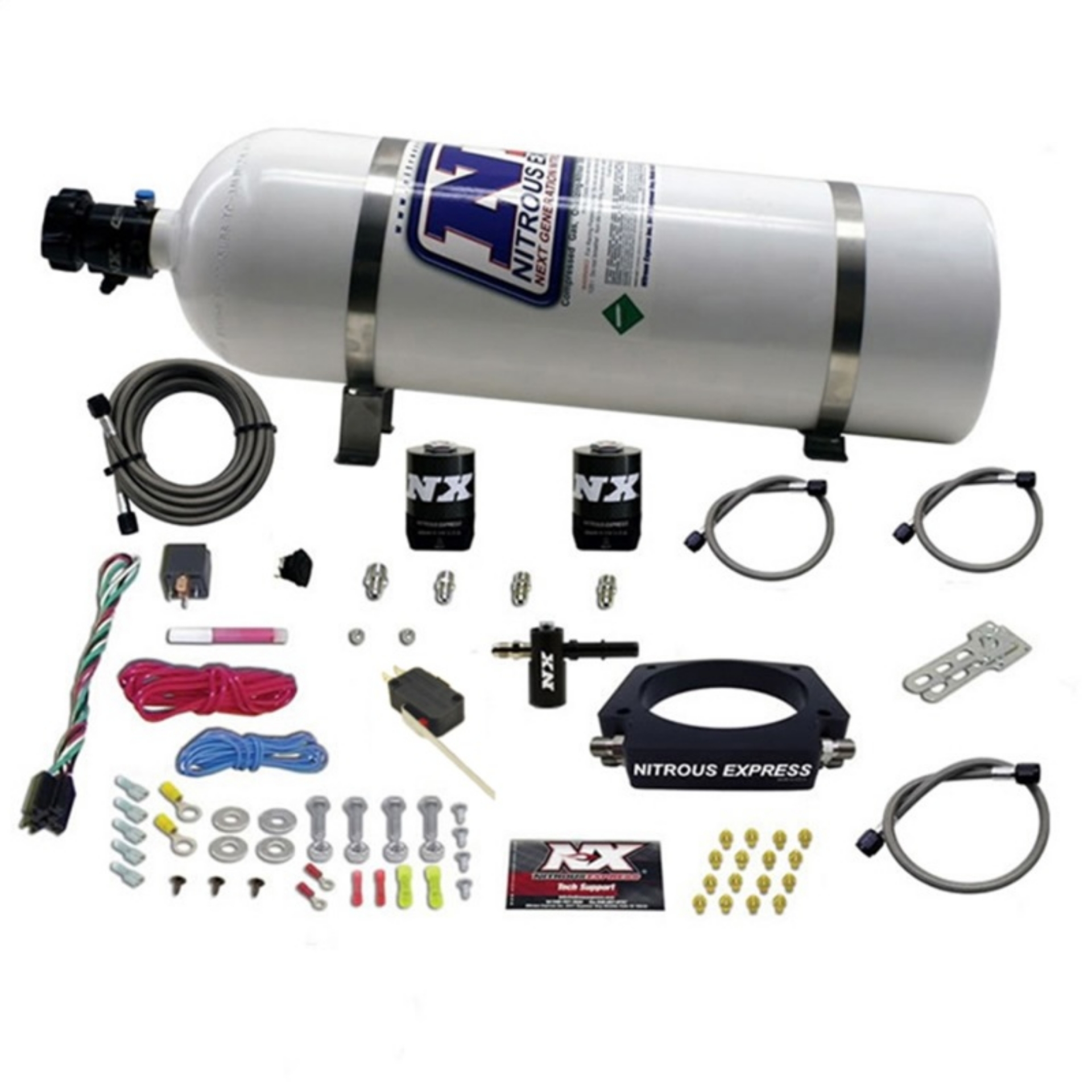 Picture of Nitrous Express LT2 C8 Nitrous Plate Kit 50-300HP w-15lb Bottle