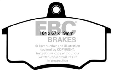 Picture of EBC 80-82 Audi 4000 1-6 Redstuff Front Brake Pads