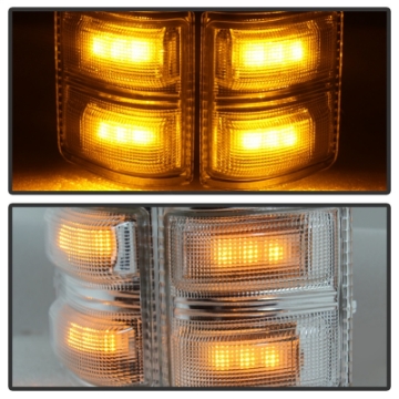 Picture of xTune Ford Superduty 08-14 F250-F550 Amber LED Mirror Signal Lens - Clear ACC-LED-FDSD08-MR-C