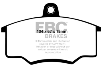 Picture of EBC 81-84 Audi Coupe 2-2 Greenstuff Front Brake Pads