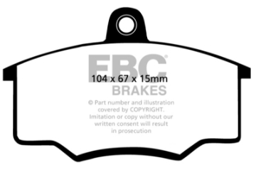Picture of EBC 81-84 Audi Coupe 2-2 Greenstuff Front Brake Pads