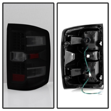Picture of xTune Chevy 1500 14-16 - Silverado 2500HD-3500HD LED Tail Lights - Black Smoked ALT-JH-CS14-LED-BSM