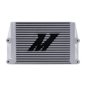Picture of Mishimoto Heavy-Duty Oil Cooler - 10in- Same-Side Outlets - Silver