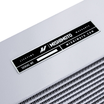 Picture of Mishimoto Heavy-Duty Oil Cooler - 10in- Same-Side Outlets - Silver