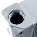 Picture of Mishimoto Heavy-Duty Oil Cooler - 17in- Same-Side Outlets - Silver