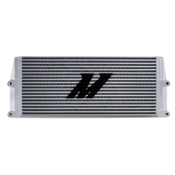 Picture of Mishimoto Heavy-Duty Oil Cooler - 17in- Same-Side Outlets - Silver
