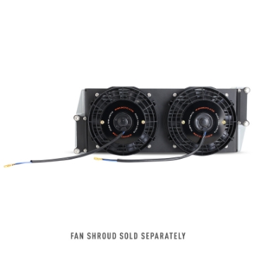Picture of Mishimoto Heavy-Duty Oil Cooler - 17in- Opposite-Side Outlets - Silver