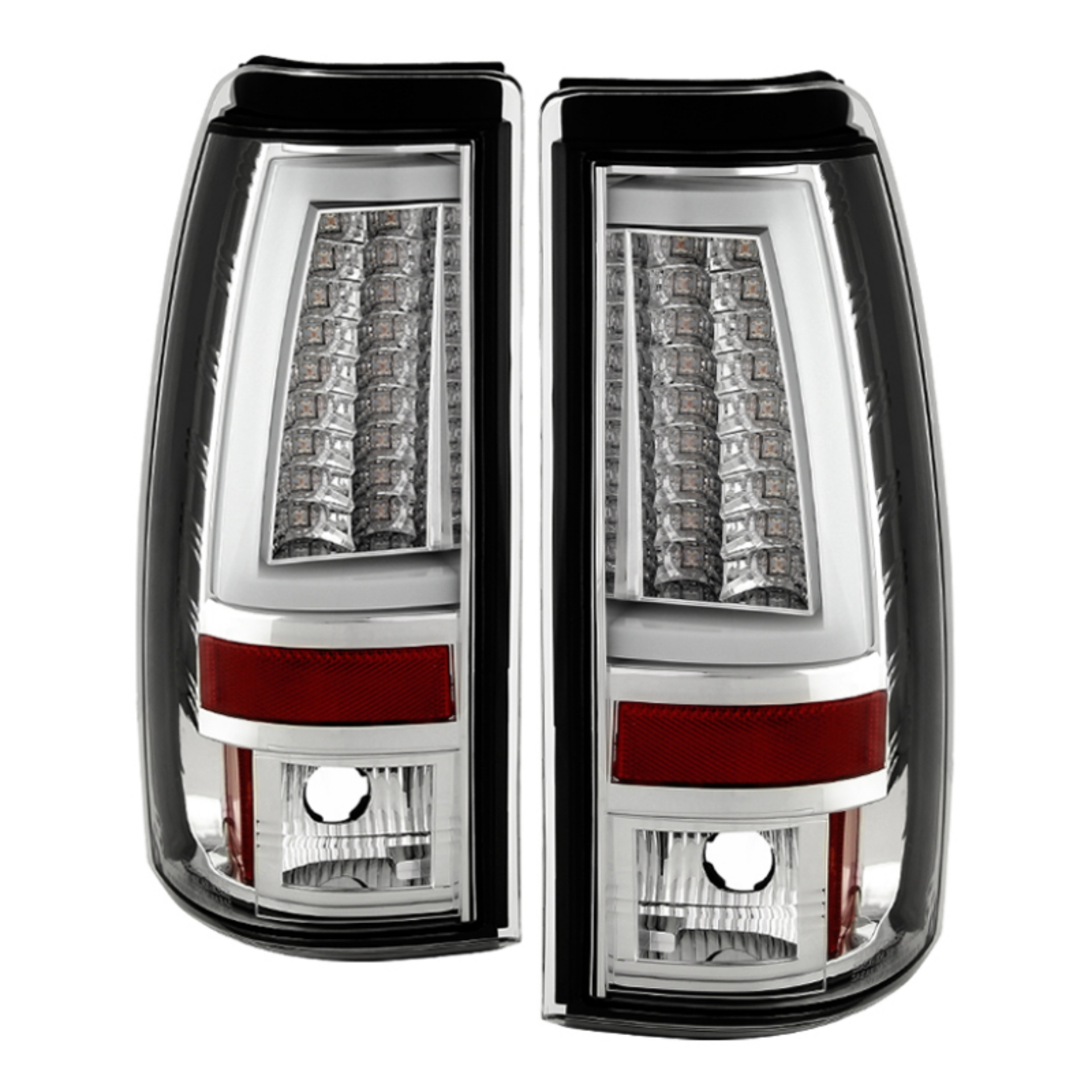 Picture of Spyder Chevy Silverado 1500-2500 03-06 Version 2 LED Tail Lights - Chrome ALT-YD-CS03V2-LED-C