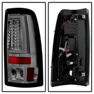 Picture of Spyder Chevy Silverado 1500-2500 03-06 Version 2 LED Tail Lights - Smoke ALT-YD-CS03V2-LED-SM