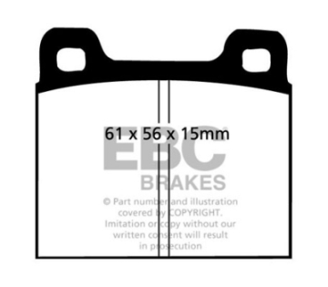 Picture of EBC 82-89 Maserati Biturbo 2-5 Twin Turbo Ultimax2 Rear Brake Pads