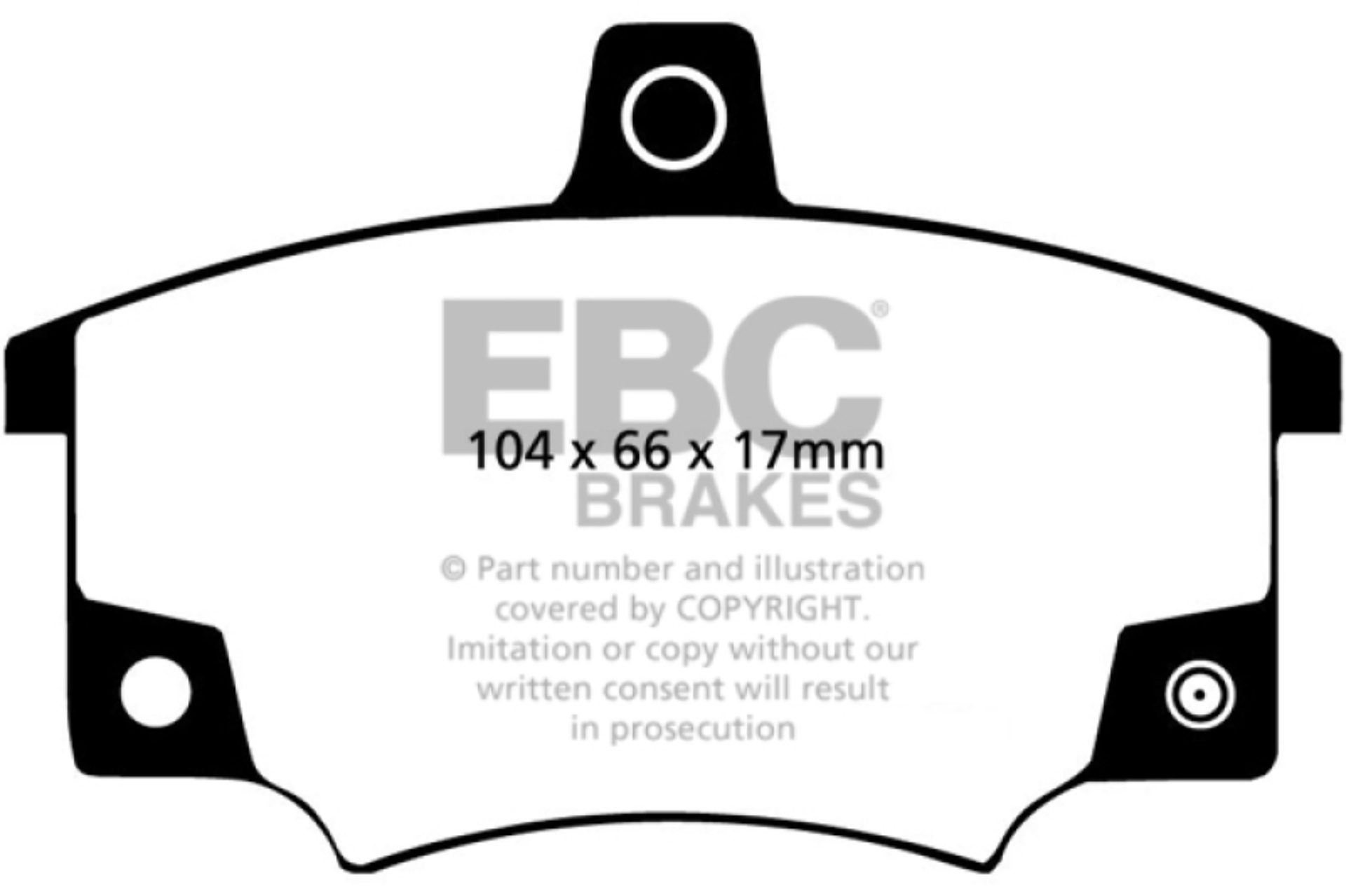 Picture of EBC 83 Fiat 124 Spider 2 Greenstuff Front Brake Pads