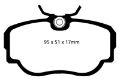 Picture of EBC 83-85 BMW 318 1-8 E30 Redstuff Front Brake Pads