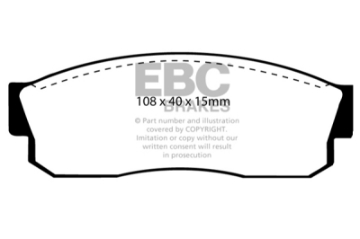 Picture of EBC 83-86 Nissan Pulsar 1-5 Turbo Redstuff Front Brake Pads