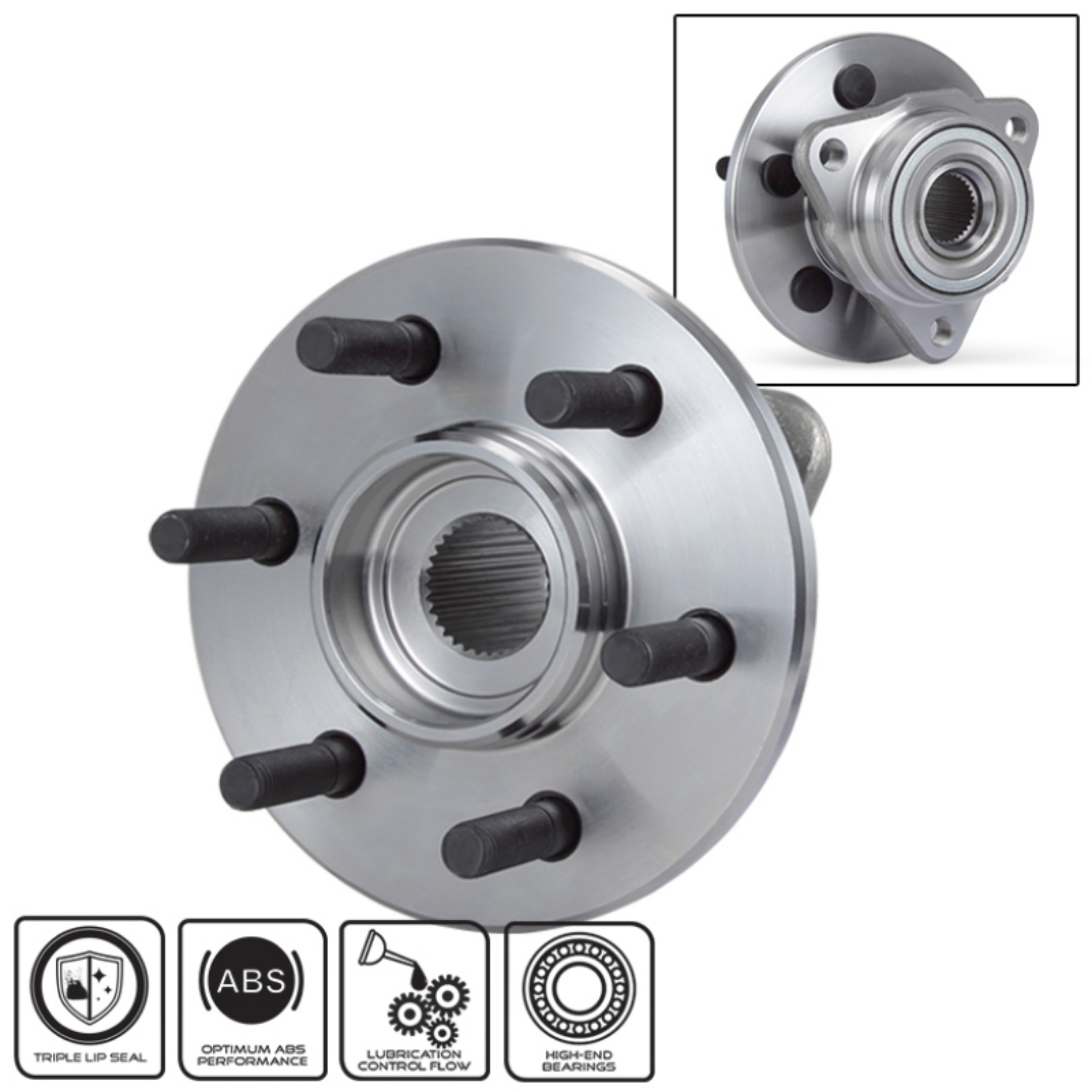 Picture of xTune Wheel Bearing & Hub Front for 1997-04 Dodge Dakota 4WD 1998-03 Dodge Durango 4WD BH-515007