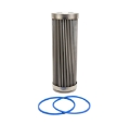 Picture of Fuelab 40 Micron Stainless Steel Replacement Element - 6in w-2 O-Rings & Instructions