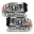 Picture of ANZO 1997-2004 Dodge Dakota Crystal Headlight Set Chrome Amber